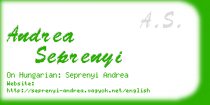 andrea seprenyi business card